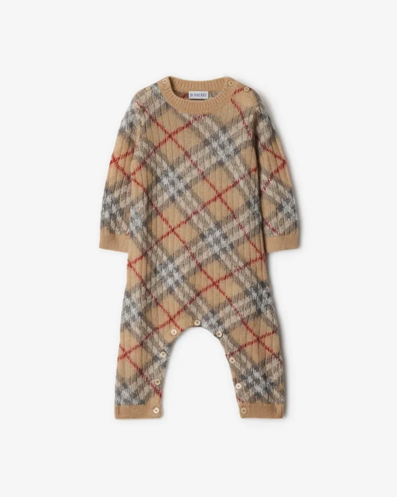 Burberry Alpakawoll-Seidenmisch-Strampelanzug Helles