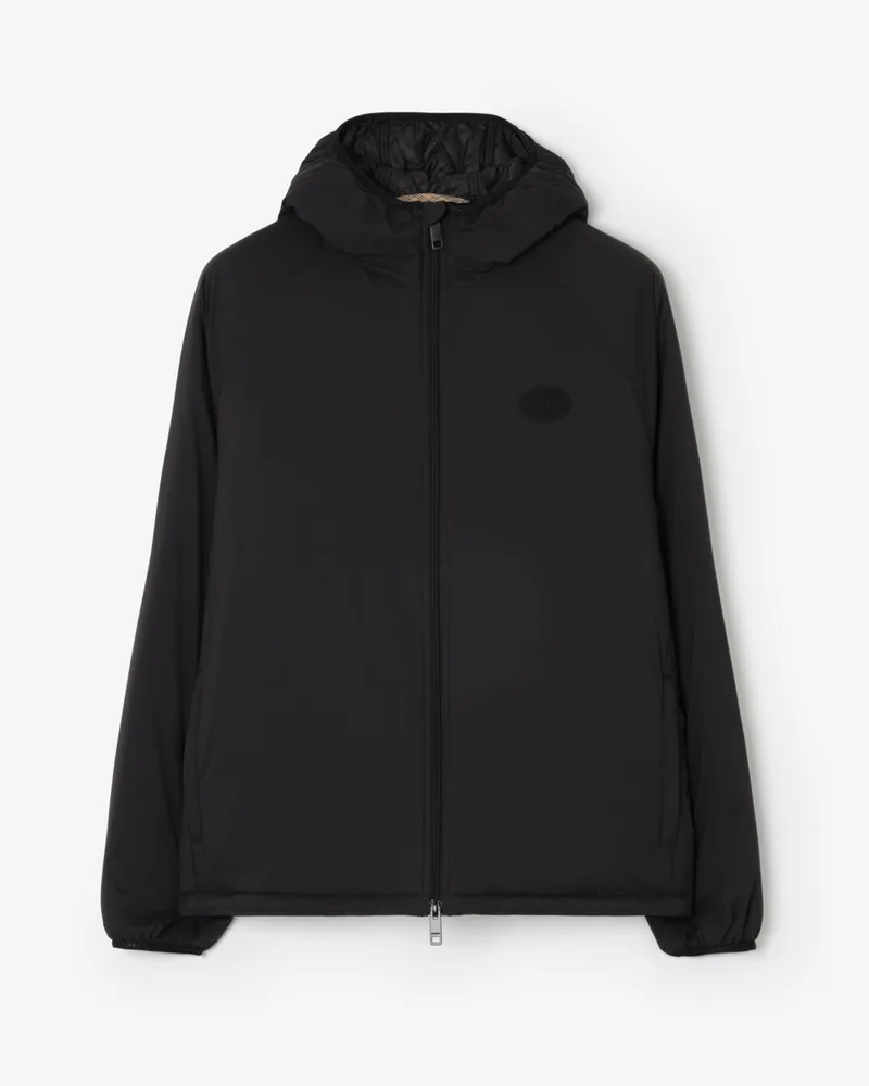 Burberry Packbare Nylon-Kapuzenjacke „Dunwich“ , Size Black