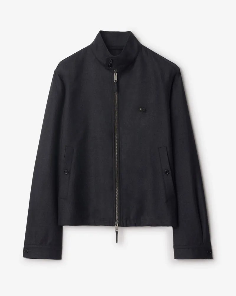 Burberry Harrington-Jacke aus Wolle Brisk-grau