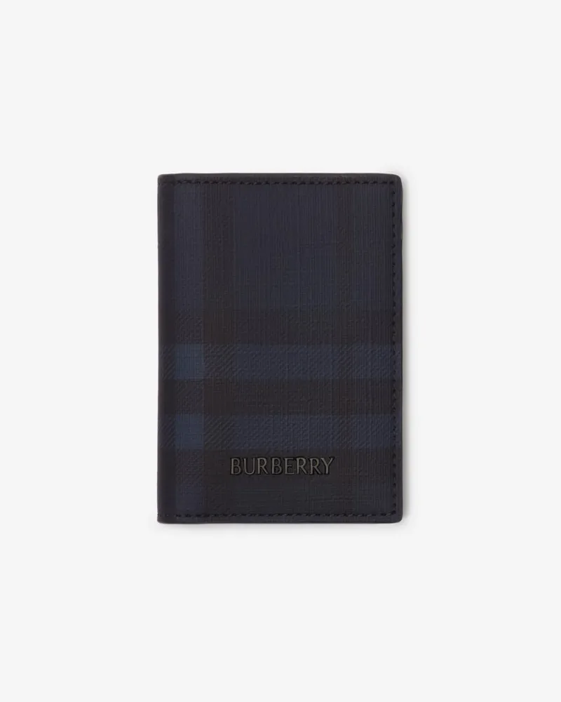 Burberry Faltbares Kartenetui „City“ in Check Marineblau