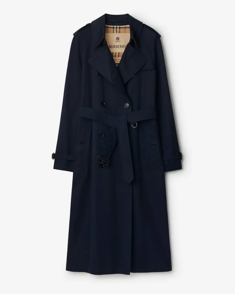 Burberry Langer Heritage-Trenchcoat „Waterloo“ , Size Kohleblau