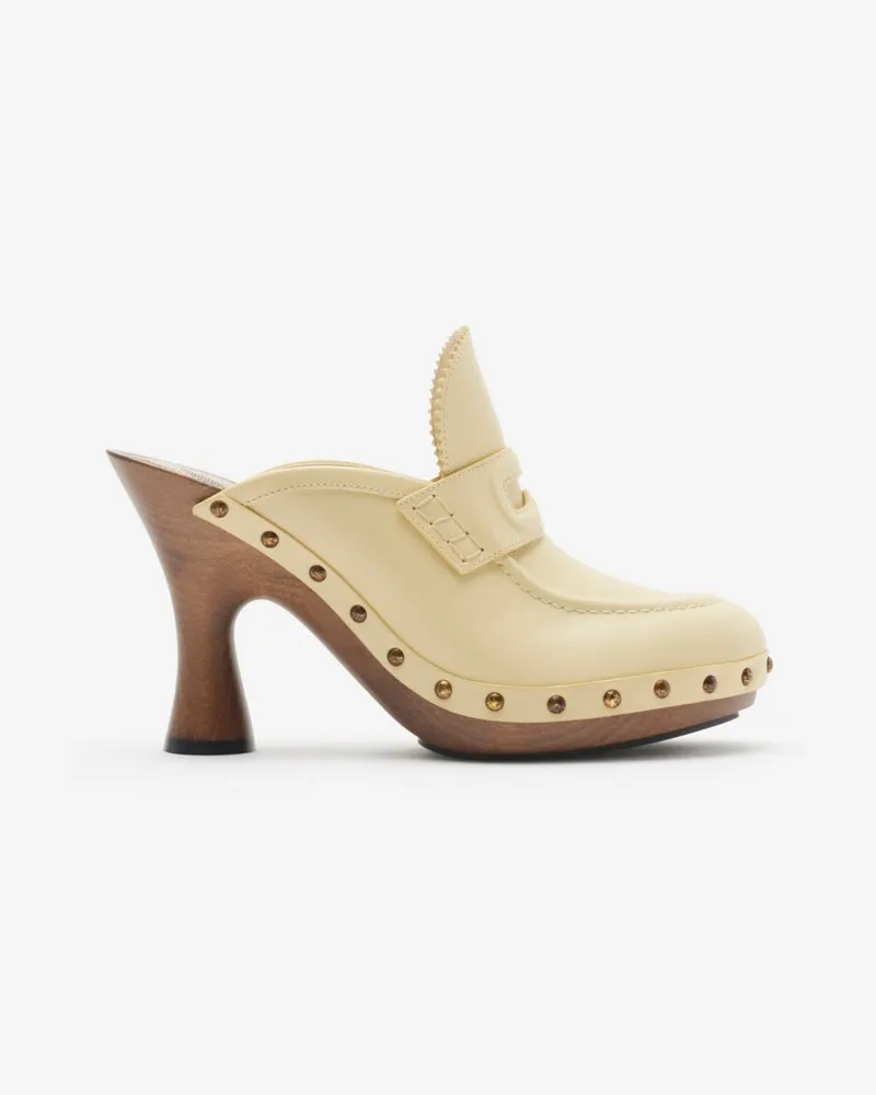 Burberry Clogs „Potter“ aus Leder Bake