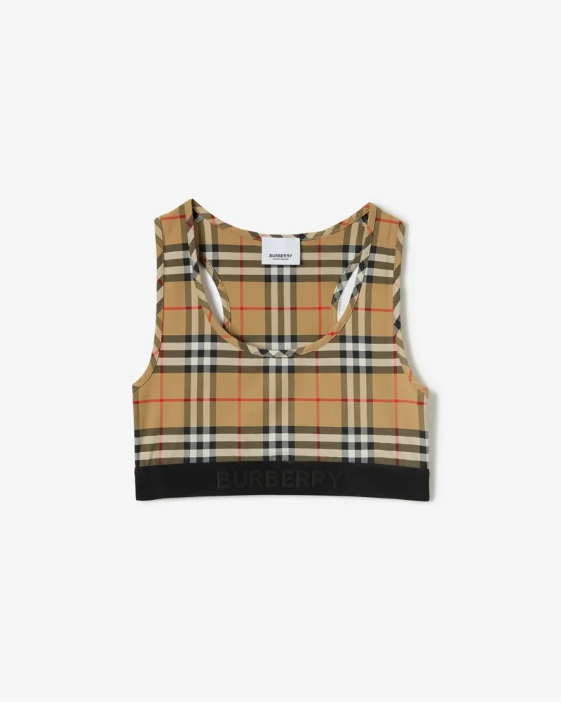 Burberry Bustier-Top in Check , Size Archive