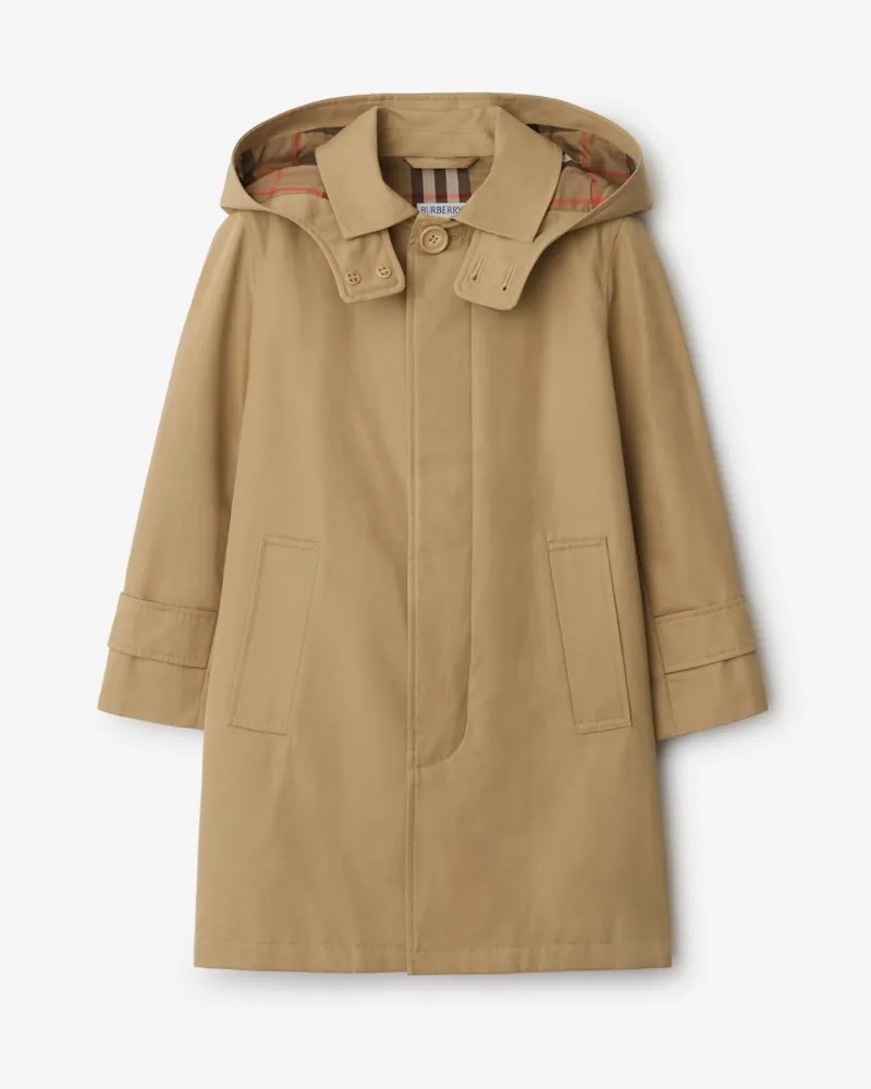 Burberry Baumwoll-Car Coat , Size Sand-beige