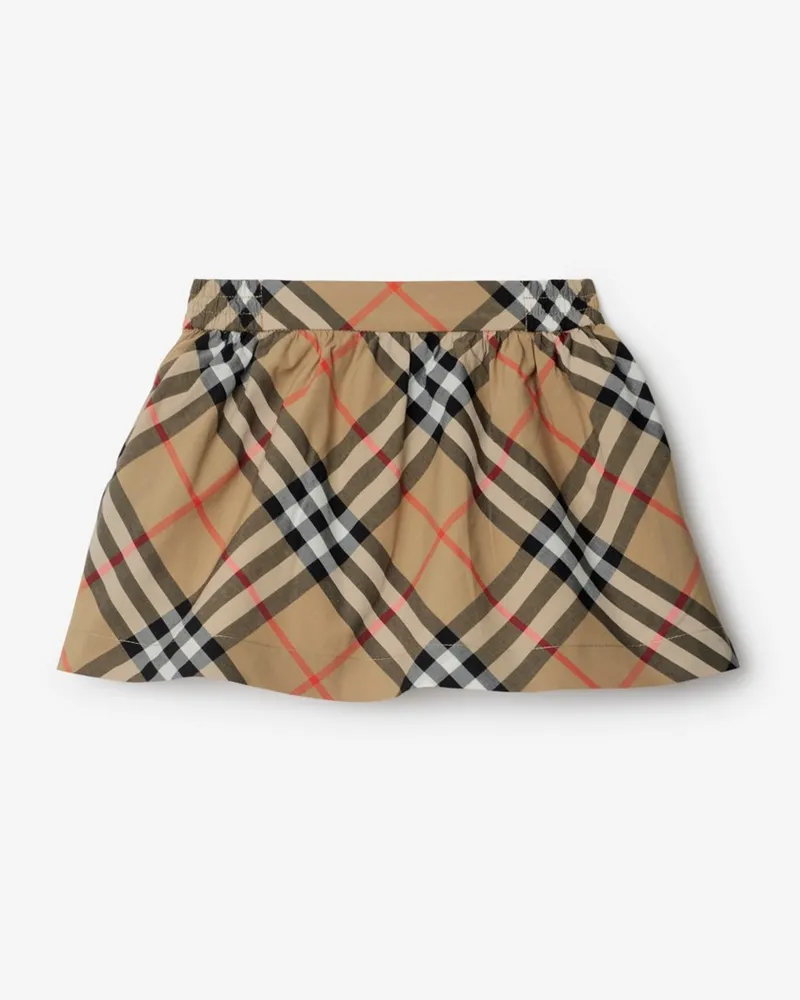 Burberry Baumwollrock in Check , Size Sand-beige