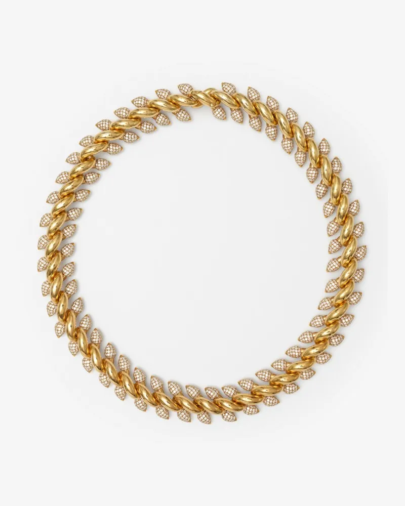Burberry Kette „Spear“ mit Pavé-Fassung Gold