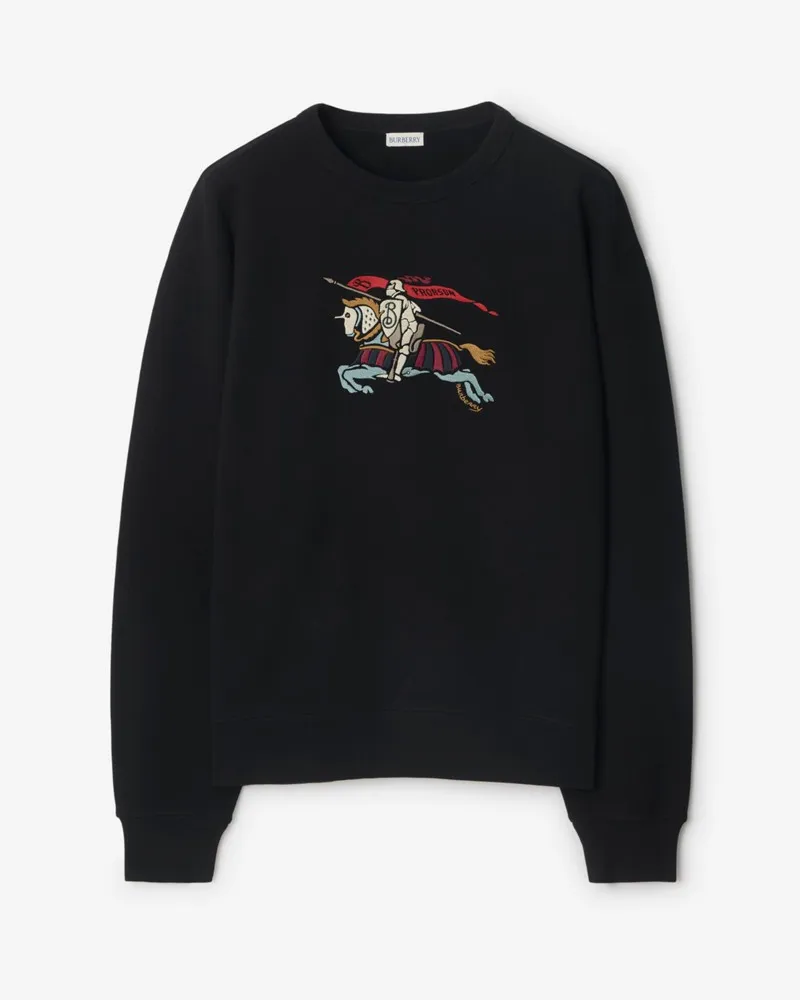 Burberry Baumwoll-Sweatshirt mit EKD-Motiv Schwarz