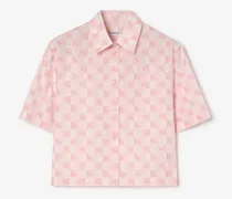 Cropped-Baumwollhemd mit Knight-Checkerboard , Size