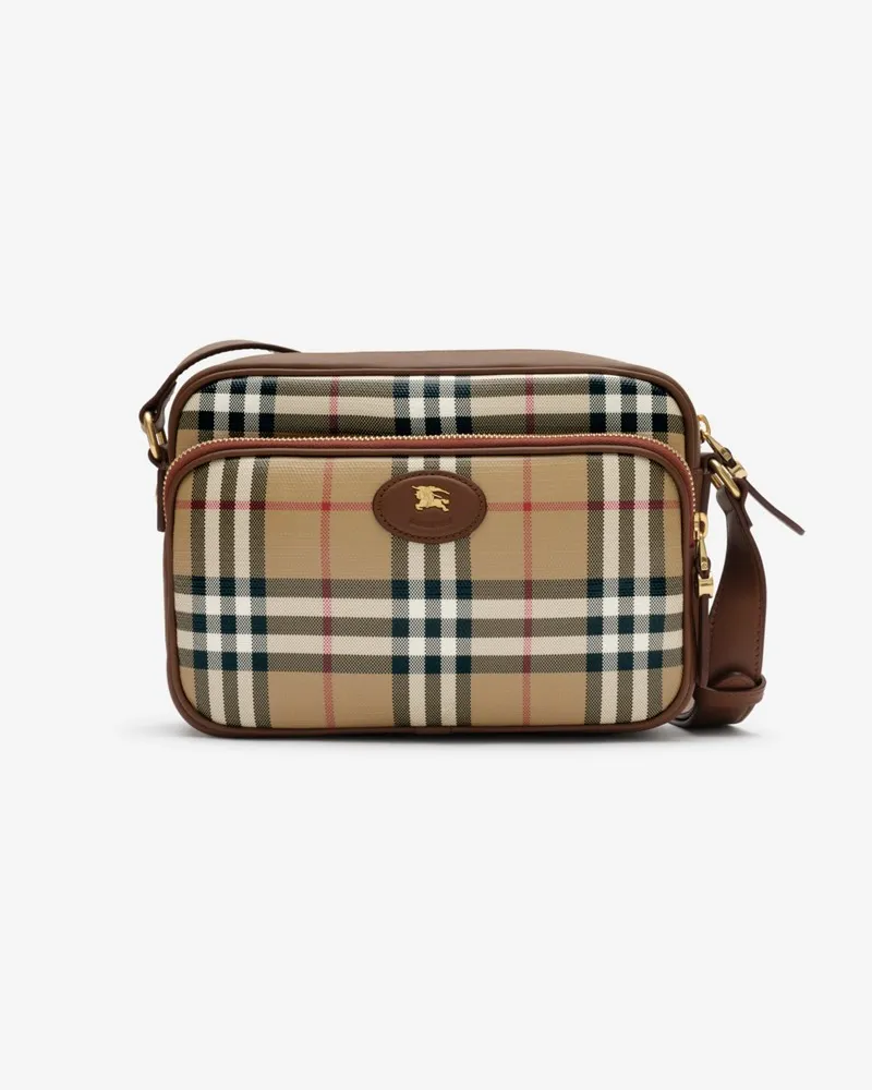 Burberry Crossbody-Tasche in Check Vintage-beige