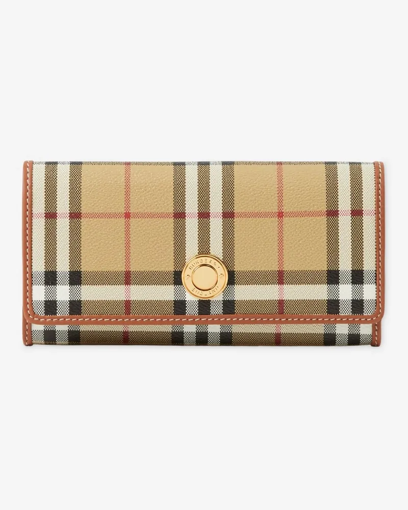 Burberry Brieftasche in Check im Kontinentalformat Vintage-beige