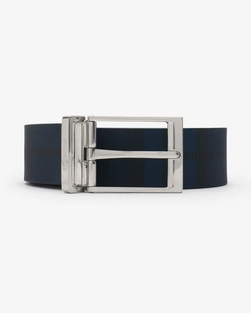 Burberry Wendbarer Gürtel mit Check Marineblau
