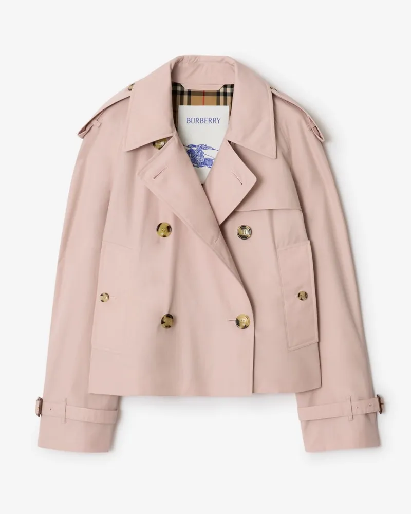 Burberry Cropped-Trenchjacke aus Tropengabardine , Size Blasses