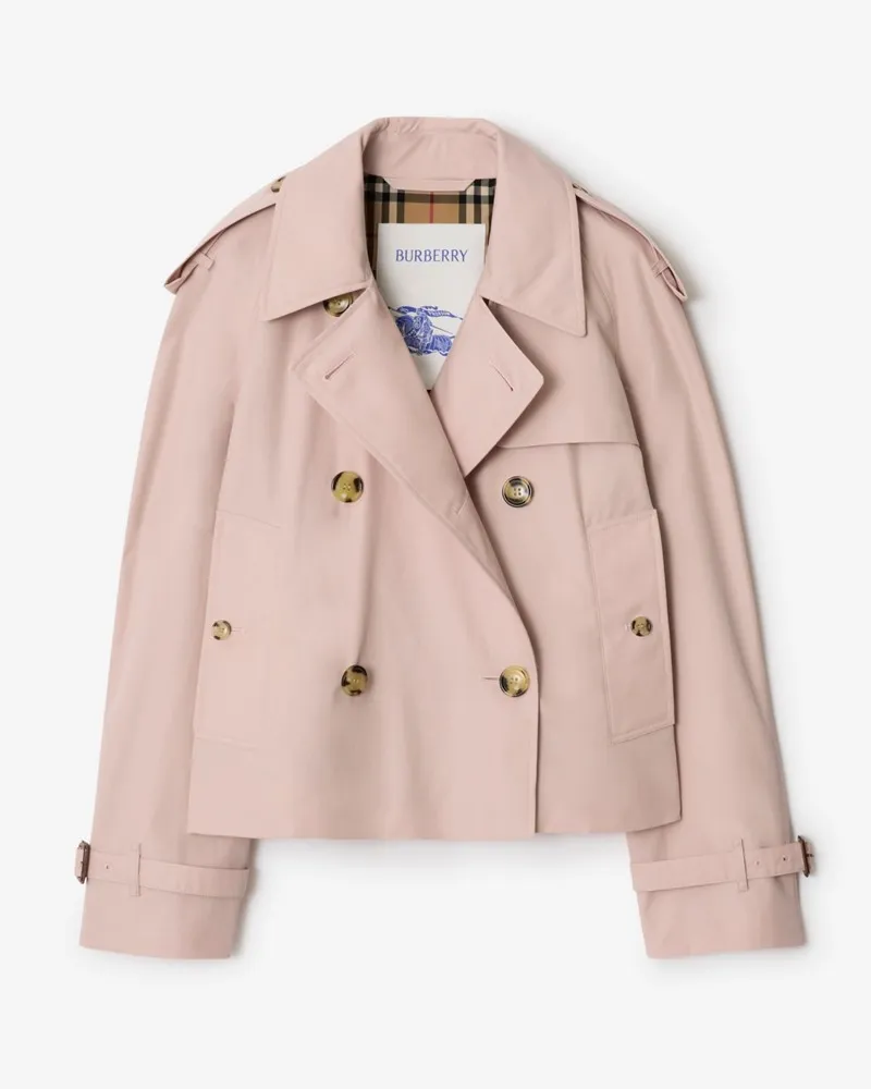 Burberry Cropped-Trenchjacke aus Tropengabardine Blasses