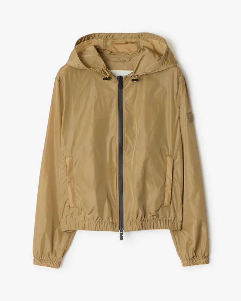Burberry Nylonjacke mit Knight Stamp Flachsfarben