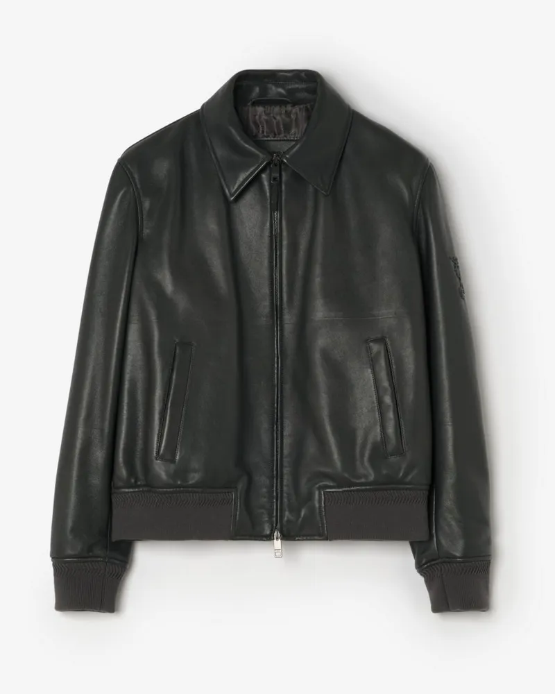 Burberry Bomberjacke „Bloomsbury“ aus Leder , Size Soot