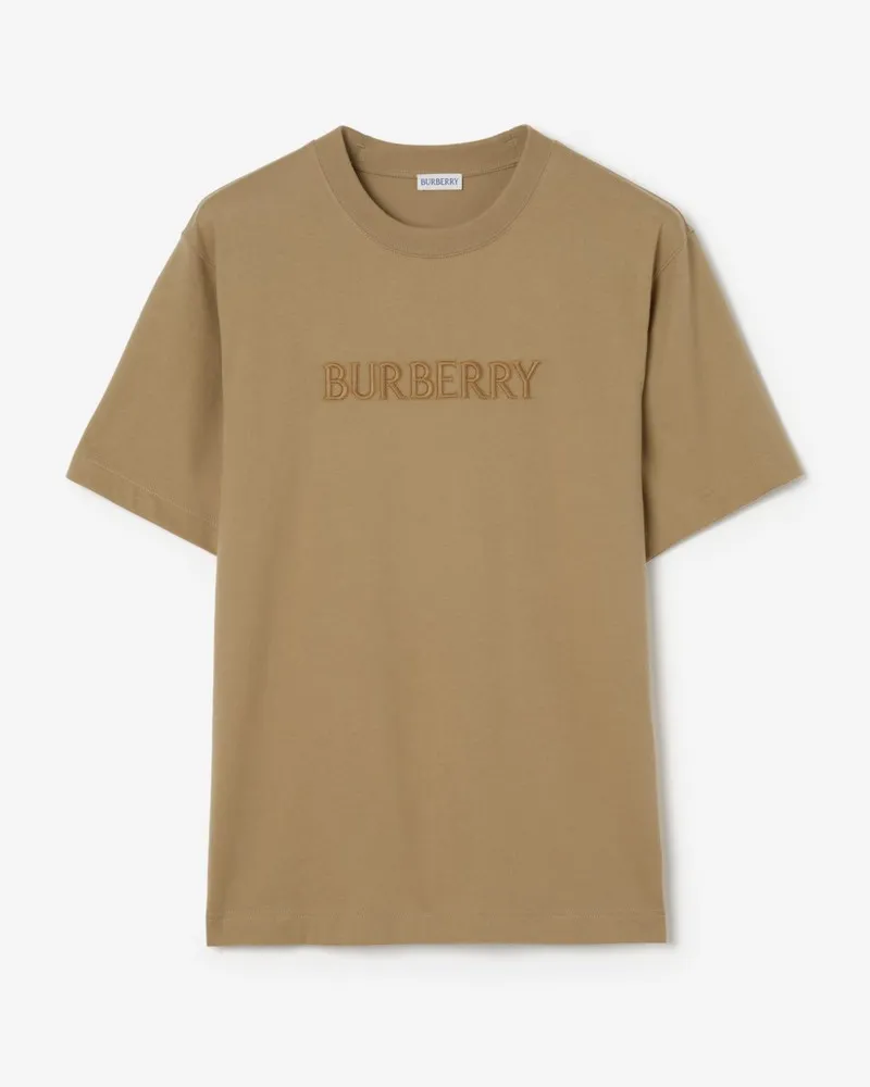 Burberry Baumwoll-T-Shirt mit Logo Sparrow-beige