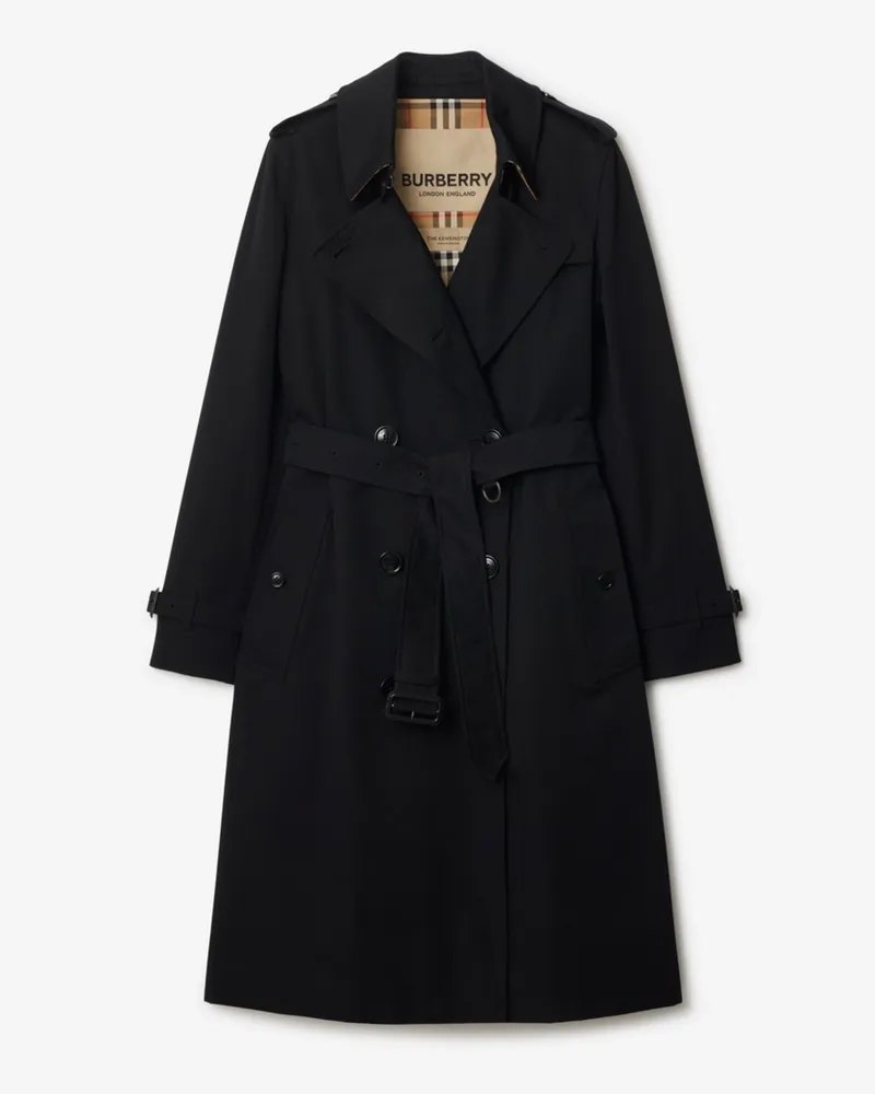 Burberry Langer Heritage-Trenchcoat „Kensington“ , Size Black
