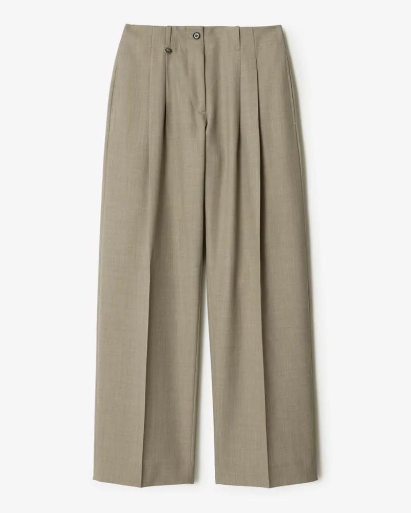 Burberry Elegante Wollhose Olivfarben