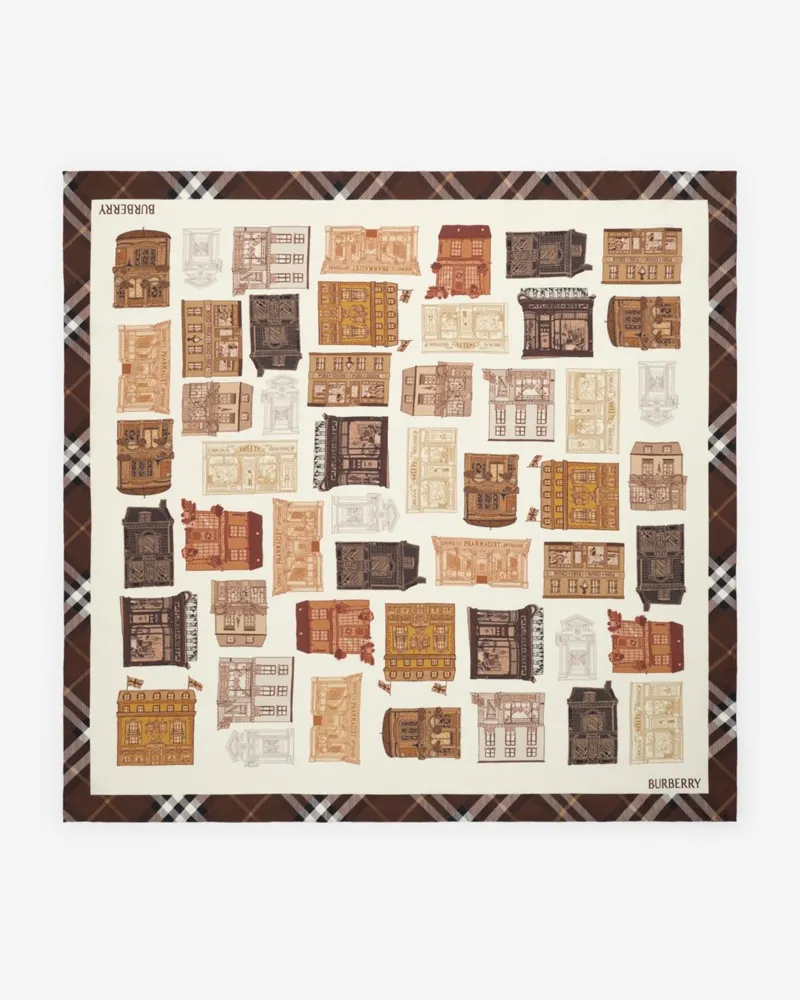 Burberry Seidenschal mit Schaufenster-Print Treacle