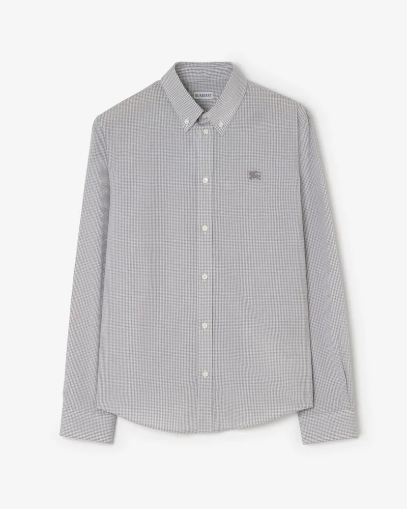 Burberry Klassisches Baumwollhemd mit Vichy-Muster , Size Pale