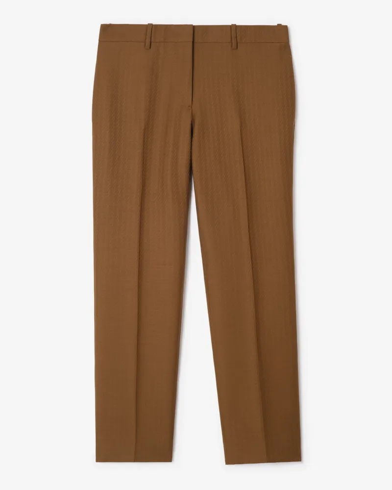 Burberry Elegante Hose aus Wolle und Mohair , Size Hazelnut-braun