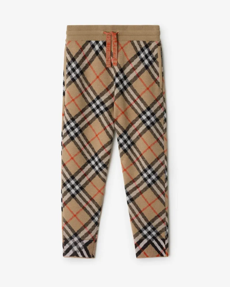 Burberry Trainingshose aus Wolle in Check Sand
