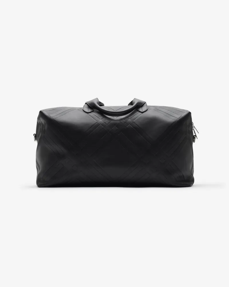 Burberry Reisetasche mit geprägtem Karomuster Schwarz