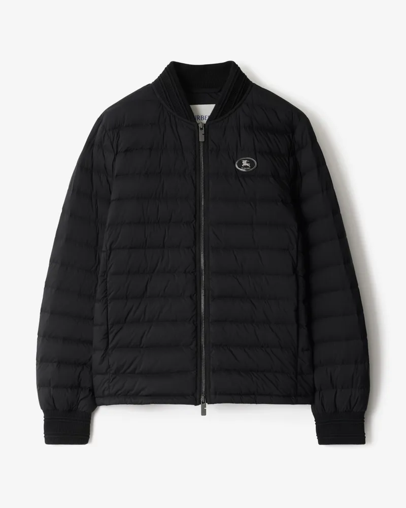 Burberry Wattierte Nylonjacke Schwarz