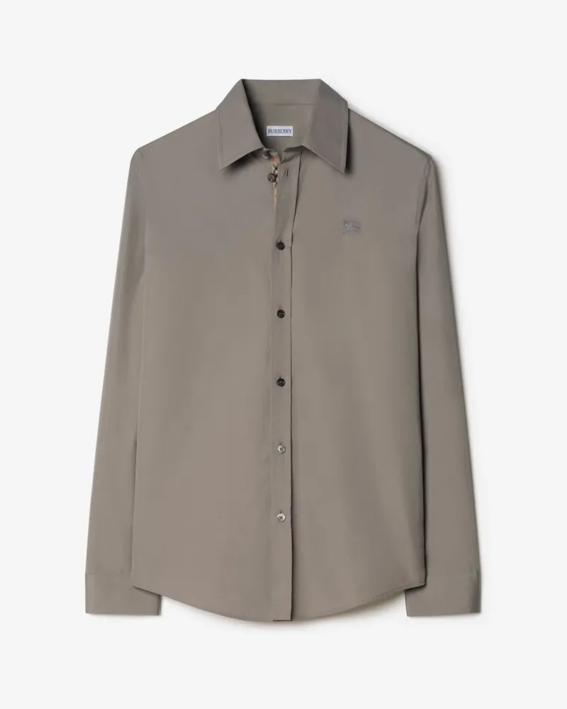 Burberry Klassisches Hemd aus Baumwollpopelin , Size Nickel