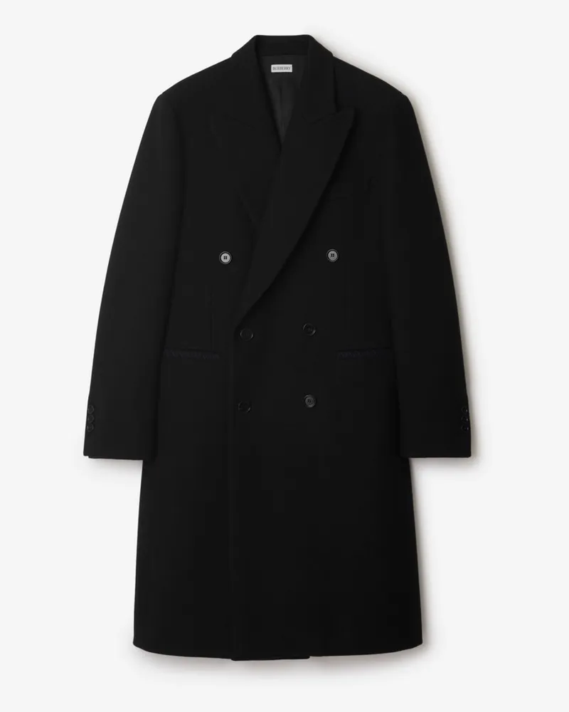 Burberry Eleganter Wollmantel Schwarz