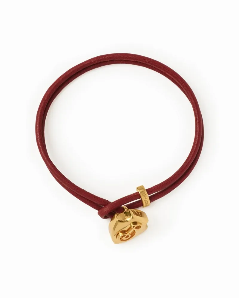 Burberry Lederarmband „B Shield Gold