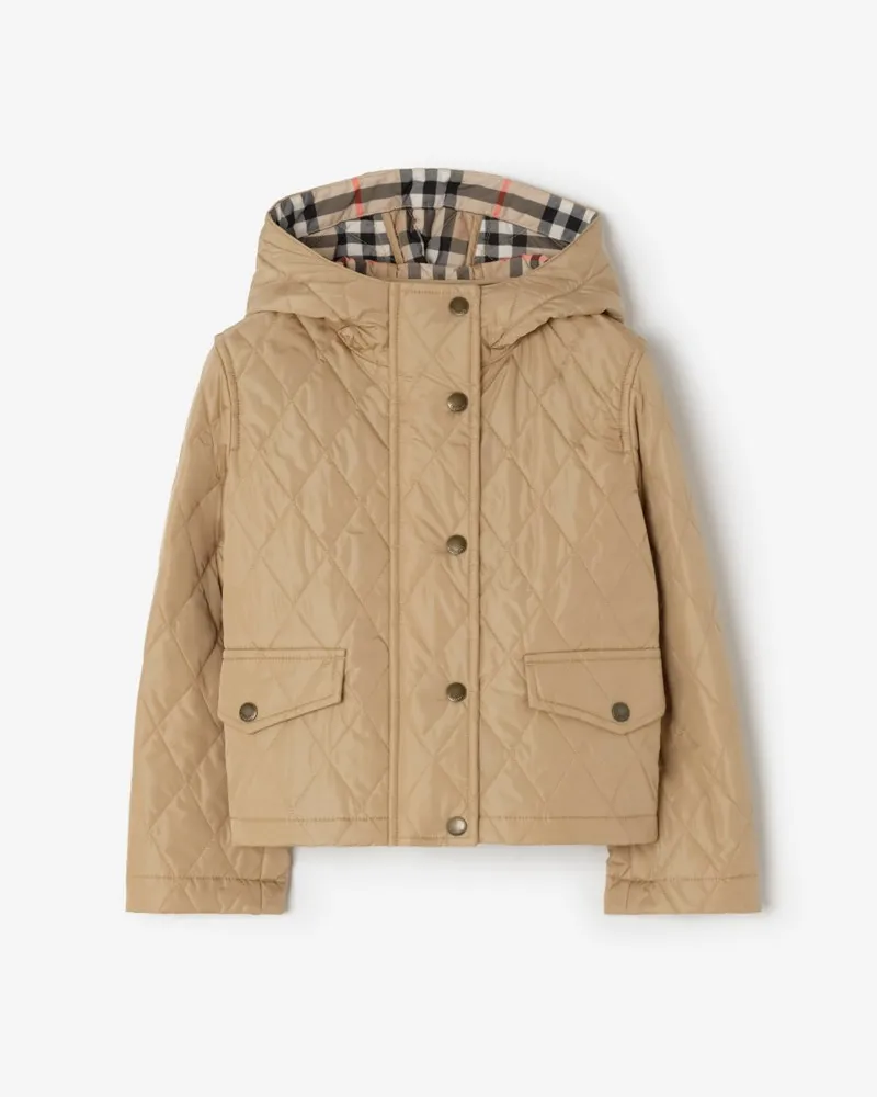 Burberry Gesteppter Nylonparka , Size Beige-beige