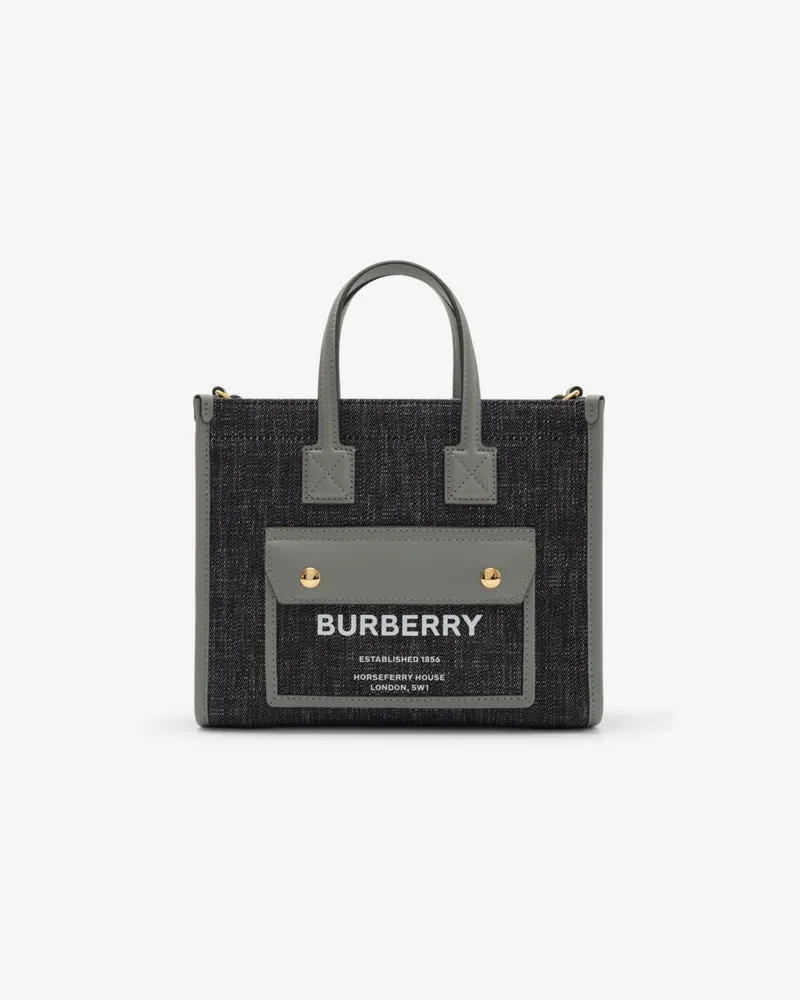 Burberry Henkeltasche „Freya“ im Kleinformat Navy-blau