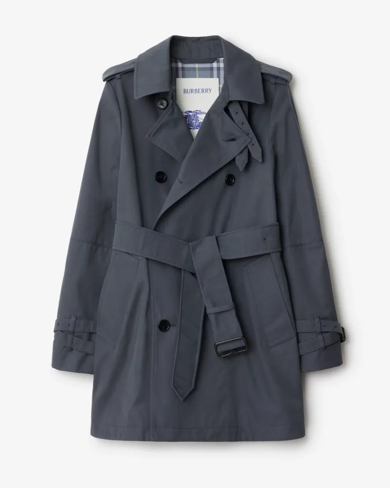 Burberry Kurzer Baumwollmisch-Trenchcoat Magnet