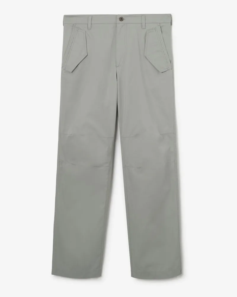 Burberry Baumwolltwill-Cargohose , Size Rainy-grau
