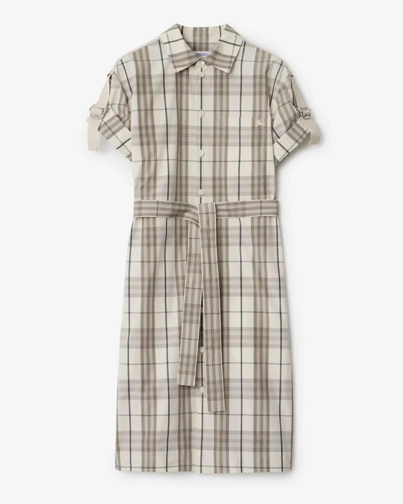 Burberry Baumwoll-Hemdkleid in Check Cotton