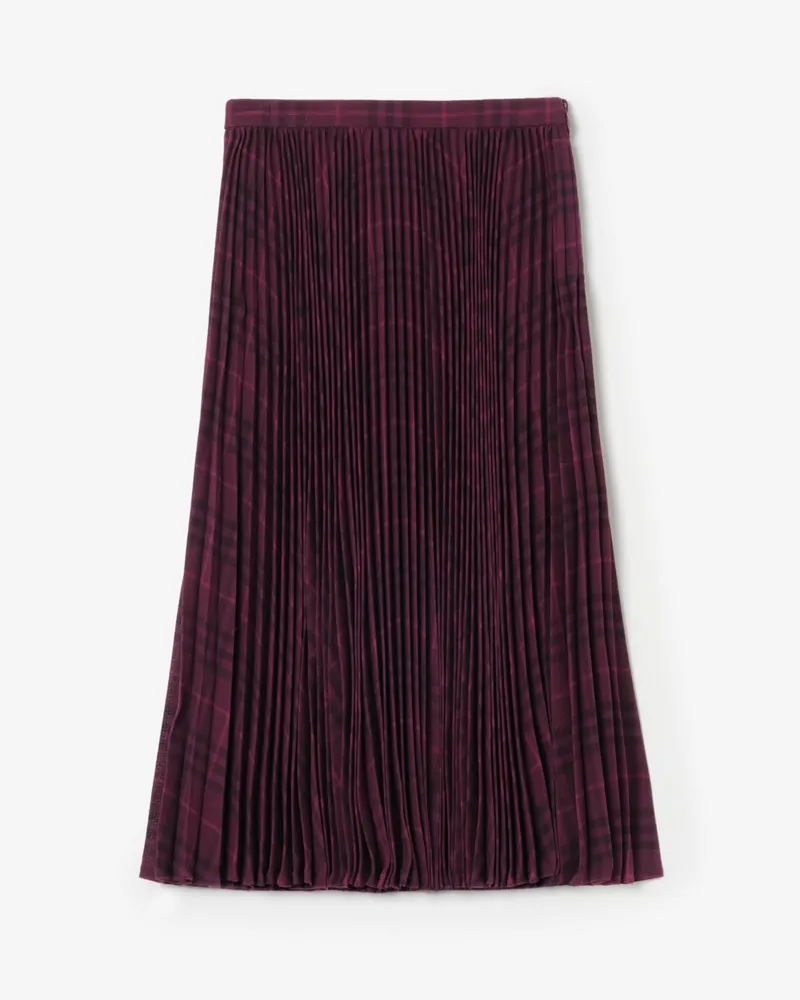 Burberry Midi-Faltenrock aus Wolle , Size Acer