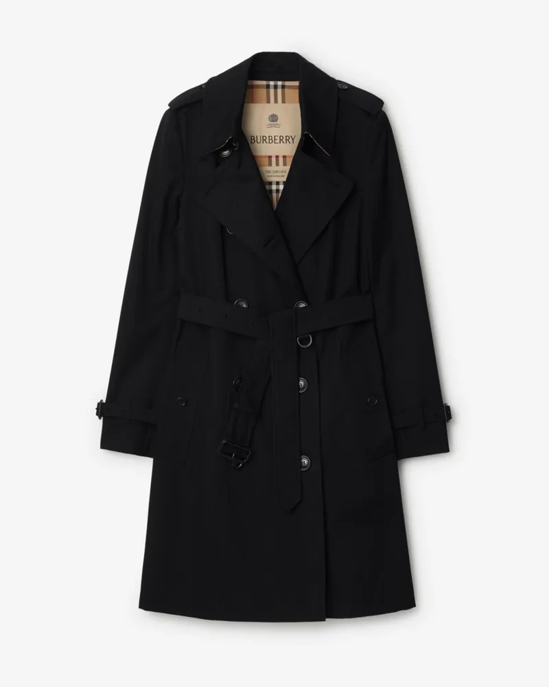 Burberry Mittellanger Heritage-Trenchcoat „Chelsea“ , Size Schwarz