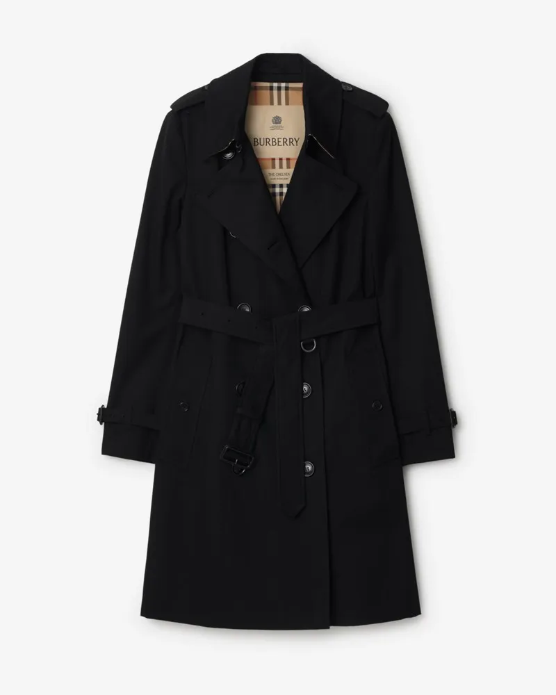 Burberry Mittellanger Heritage-Trenchcoat „Chelsea“ , Size Schwarz