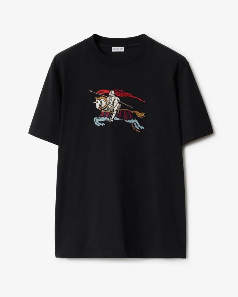 Burberry Baumwoll-T-Shirt mit EKD-Motiv Schwarz