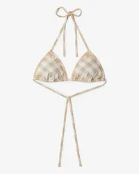 Burberry Bikinioberteil in Check Flachsfarben