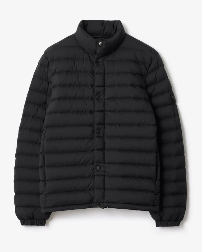 Burberry Wattierte Nylonjacke Schwarz