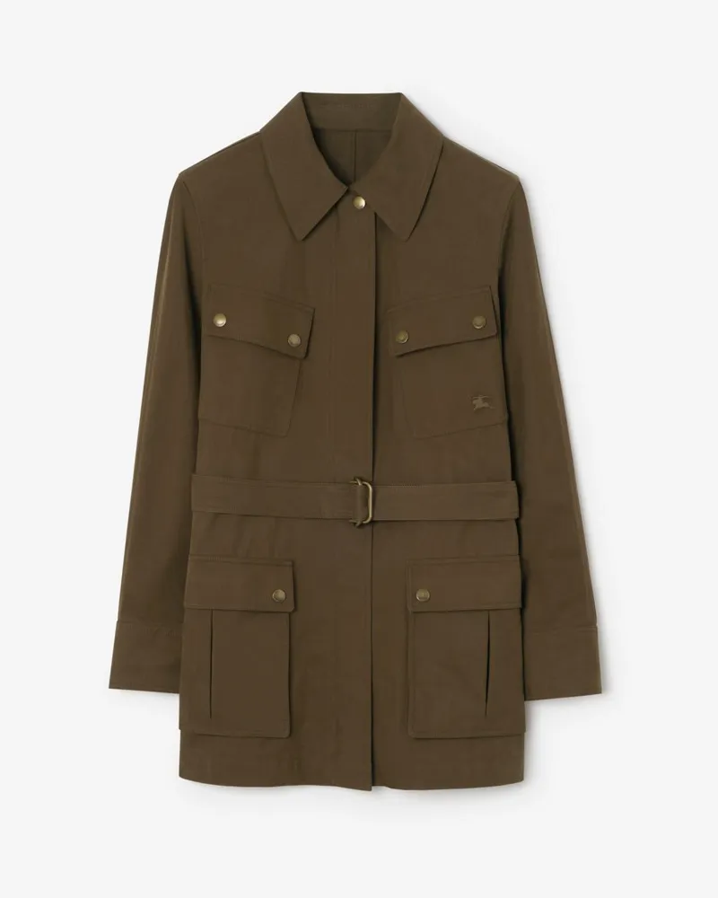 Burberry Safarijacke aus Gabardine , Size Green