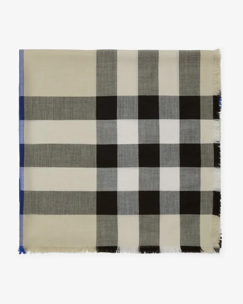 Burberry Schal aus Kaschmir und Seide in Check Lichen