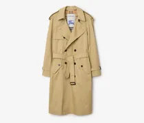 Mittellanger Trenchcoat aus Gabardine