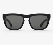 Sonnenbrille mit eckiger Fassung und Karodetail