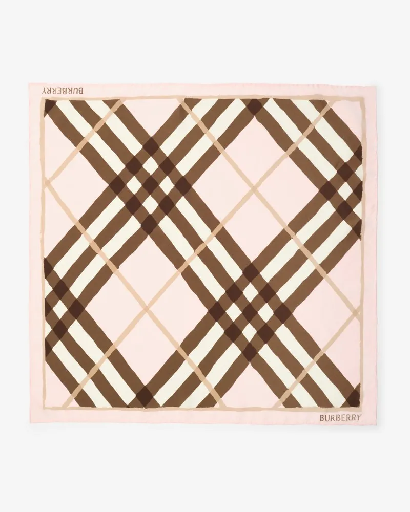 Burberry Seidenschal in Check in Aquarelloptik Bow
