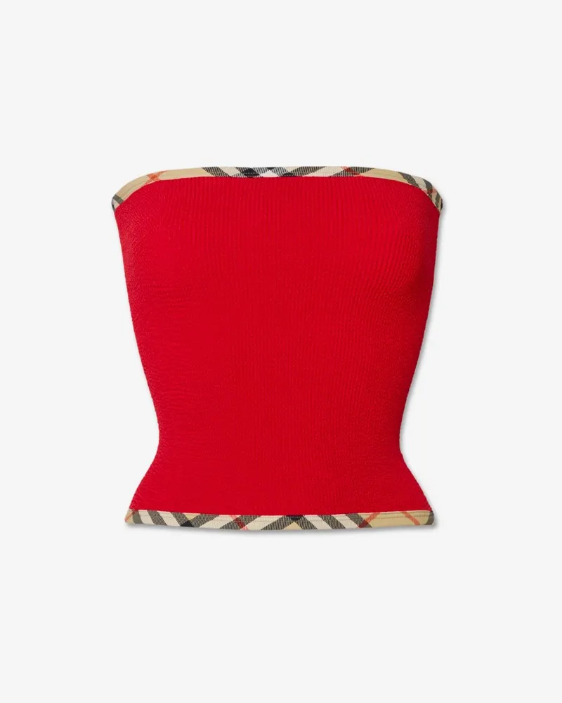 Burberry x Hunza G Schwimmrock „Devyn“/Tube-Top , Size Rot