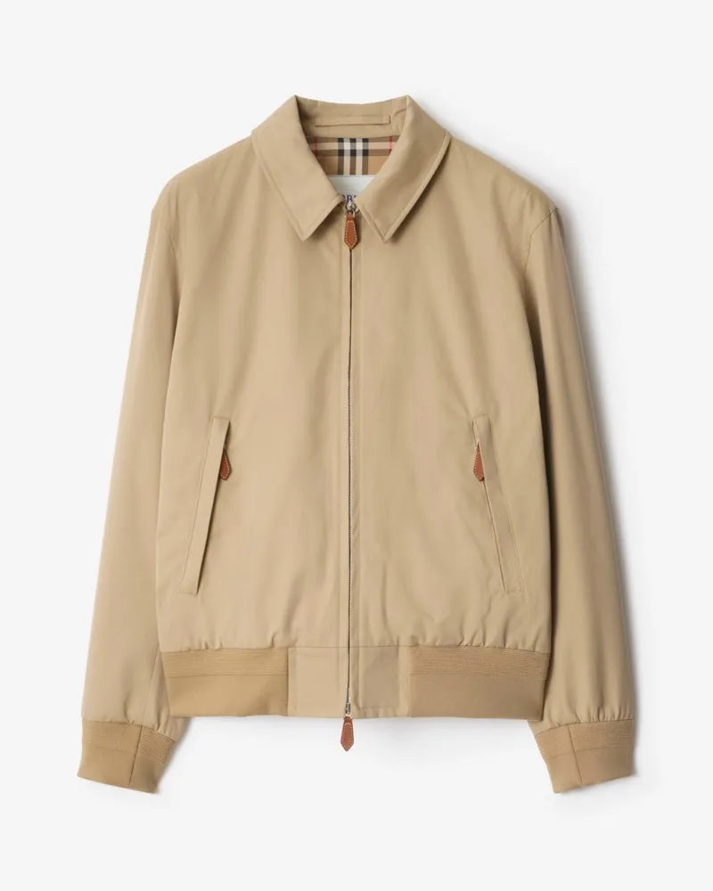 Burberry Harrington-Jacke aus Gabardine , Size Honey
