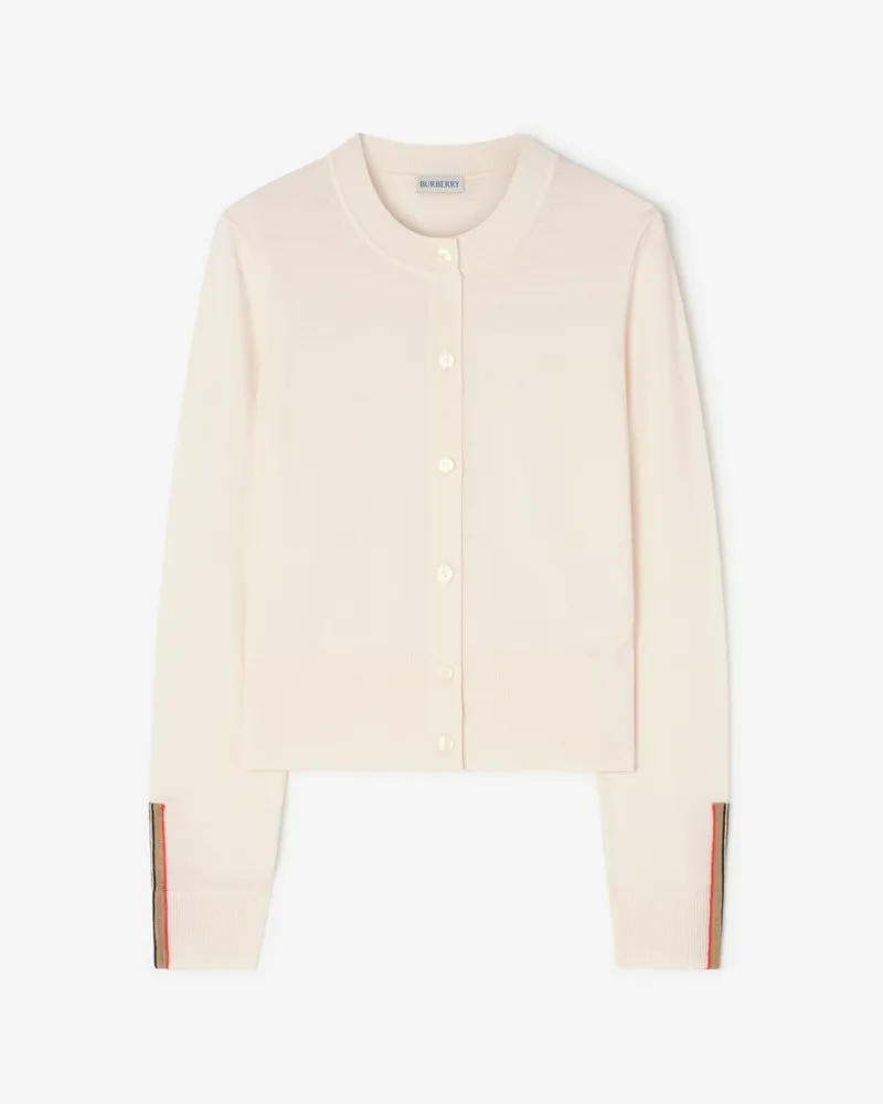 Burberry Wollcardigan , Size Ivory-weiß